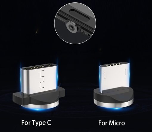 Magnetic USB Fast Charging Micro / Type C Cable - Image 5